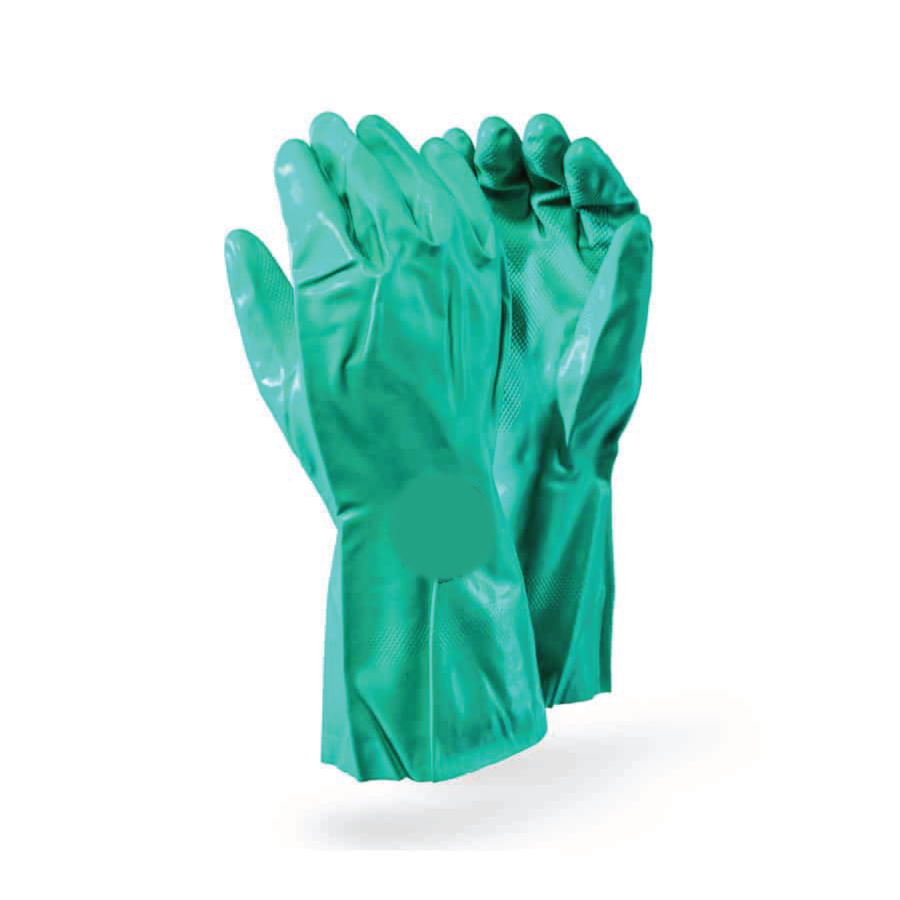 Nitrile Industrial Green Gloves Star Safety
