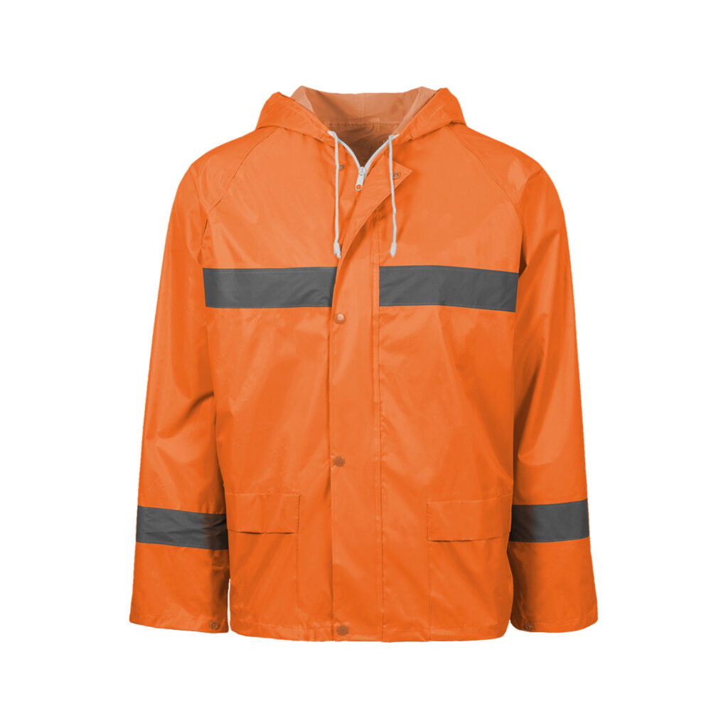 Reflective Rubberised Rainsuit Orange